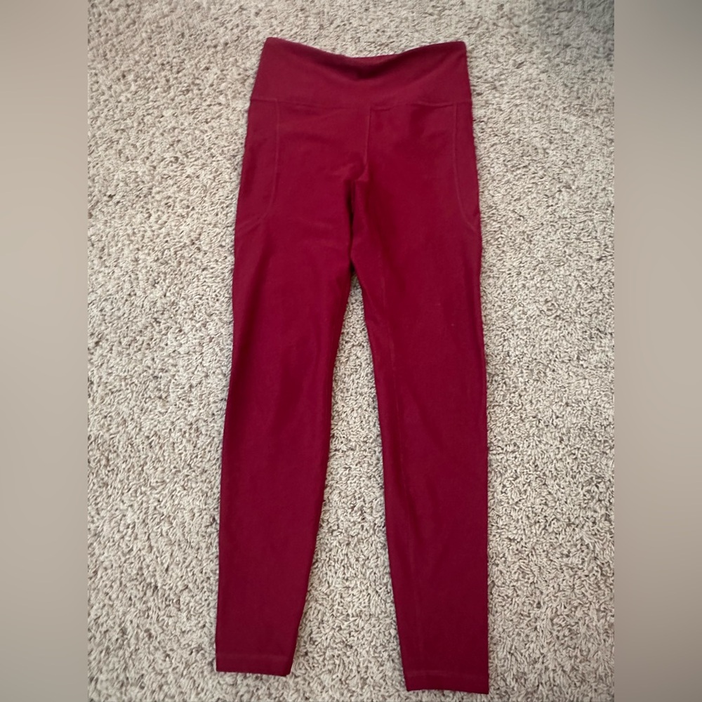 Old Navy Burgundy High-Rise Power Soft Leggings